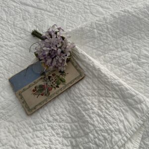 antique amish whitework bridal