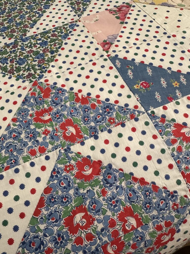 A PAIR! Vintage 1940s Quilt Tops "This and That"