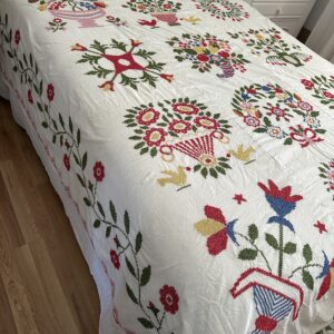 baltimore album cross stitch vintage quilt top