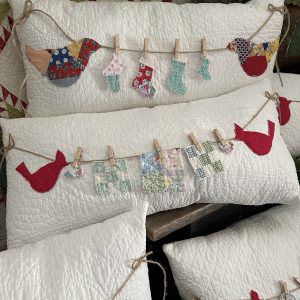 One of a Kind Quilt Lumbar Pillows with Charms