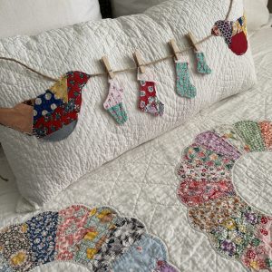 Feed Sack Birds Quilt Pillow