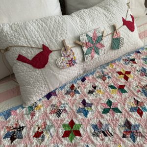 vintage quilt pillow