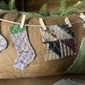 vintage cabin quilt pillow