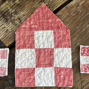 1880s red house quilt charms
