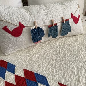 decorative vintage quilt pillow