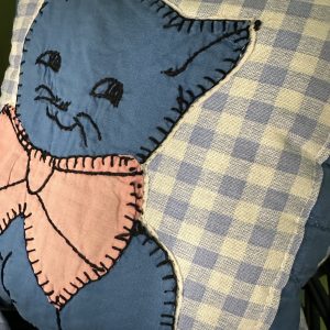 vintage kitty cat pillow