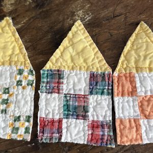 3 yellow roof house charms