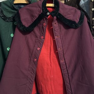 purple and red antique amish girls cloak or cape