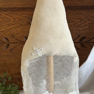 Antique Delicate Tambour Lace Wooden Bobbin Tree #24