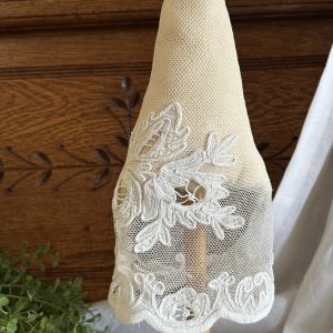 Antique Delicate Tambour Lace Wooden Bobbin Tree #25